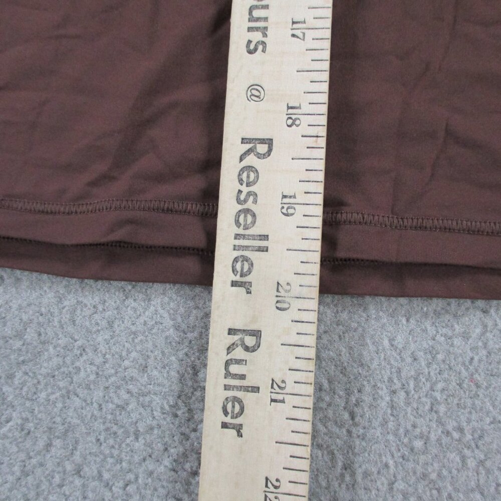 SKIMS Fits Everybody Short Sleeve T Shirt Womens XL Cocoa Brown Stretch NWT - Picture 7 of 10
